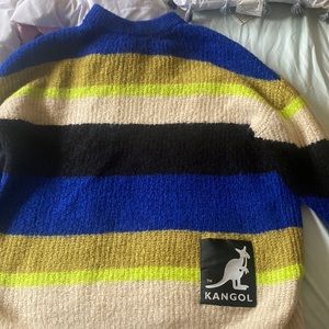 Multi color kangol sweater worn once